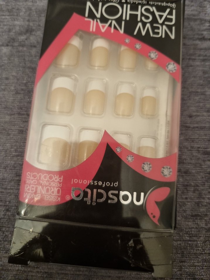 Bej 24 Parça Hızlı Manikür Tırnak Dekoru - Görsel 4