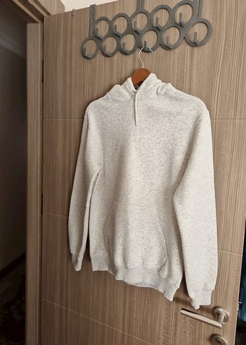 Gri Kadın Sweatshirt Kapüşonlu Rahat KesimHYPE MARKA