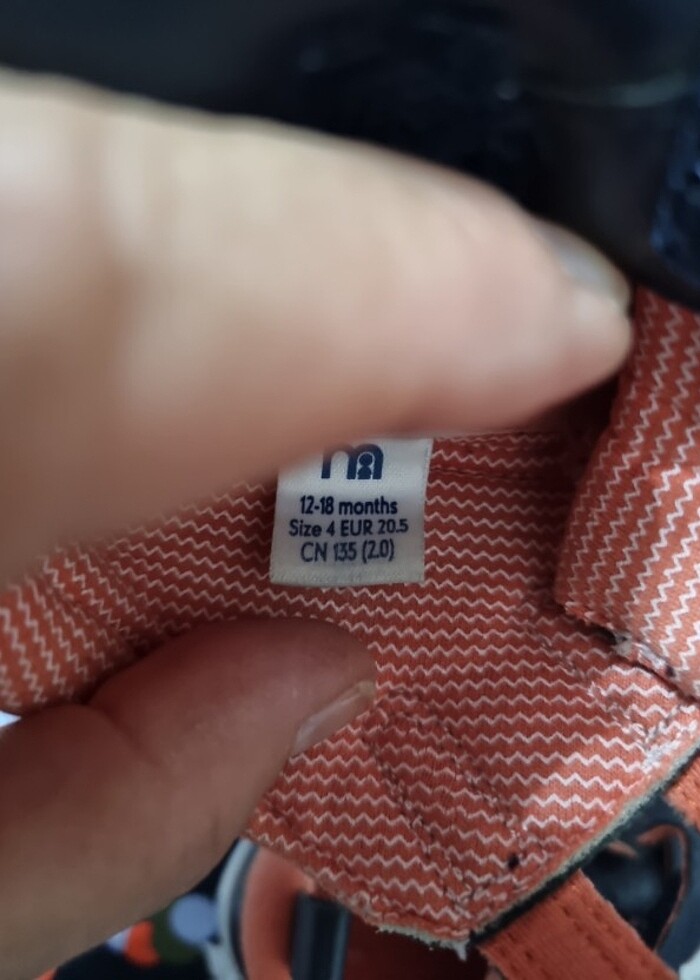 Ayakkabi bebek patigi.Mothercare marka 12/18 ay - Görsel 3