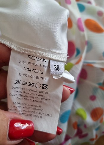 Renkli Puantiyeli Uzun etek.ROMAN MARKA - Görsel 6