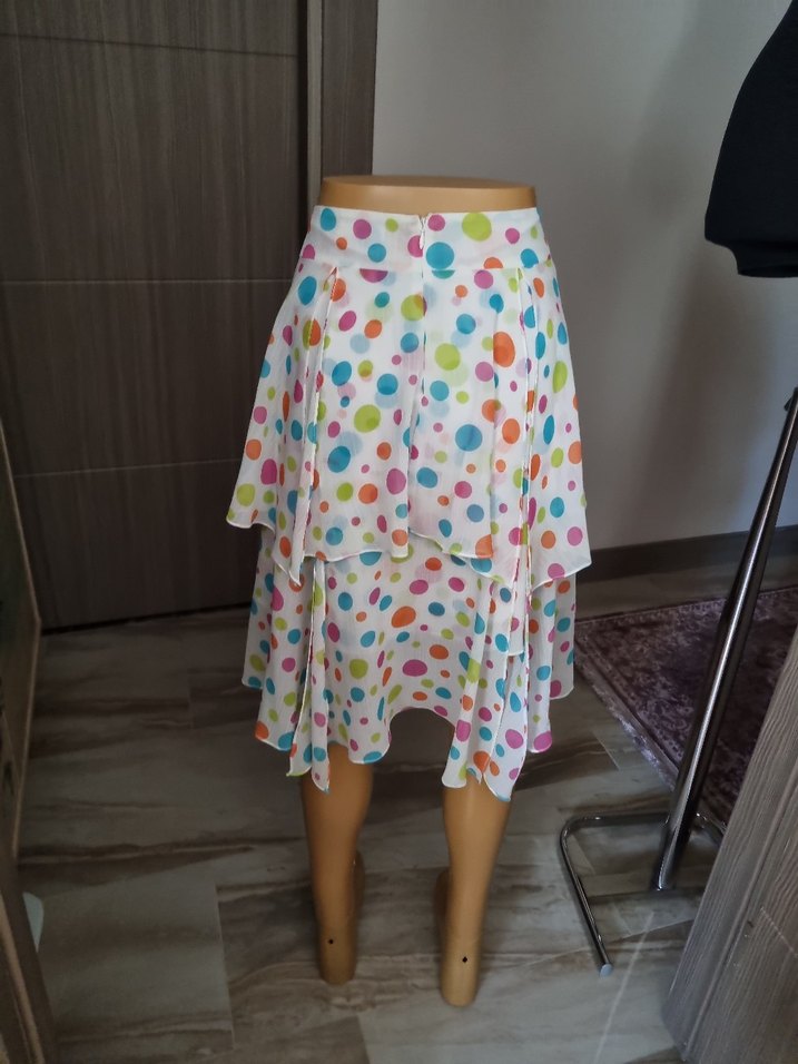 Renkli Puantiyeli Uzun etek.ROMAN MARKA - Görsel 2
