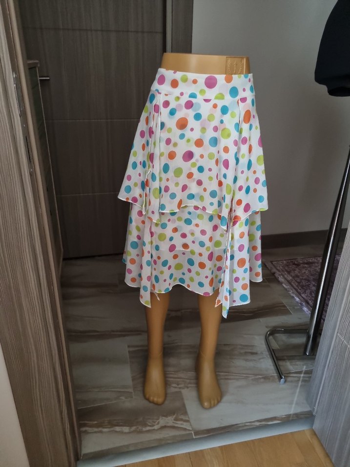 Renkli Puantiyeli Uzun etek.ROMAN MARKA - Görsel 4