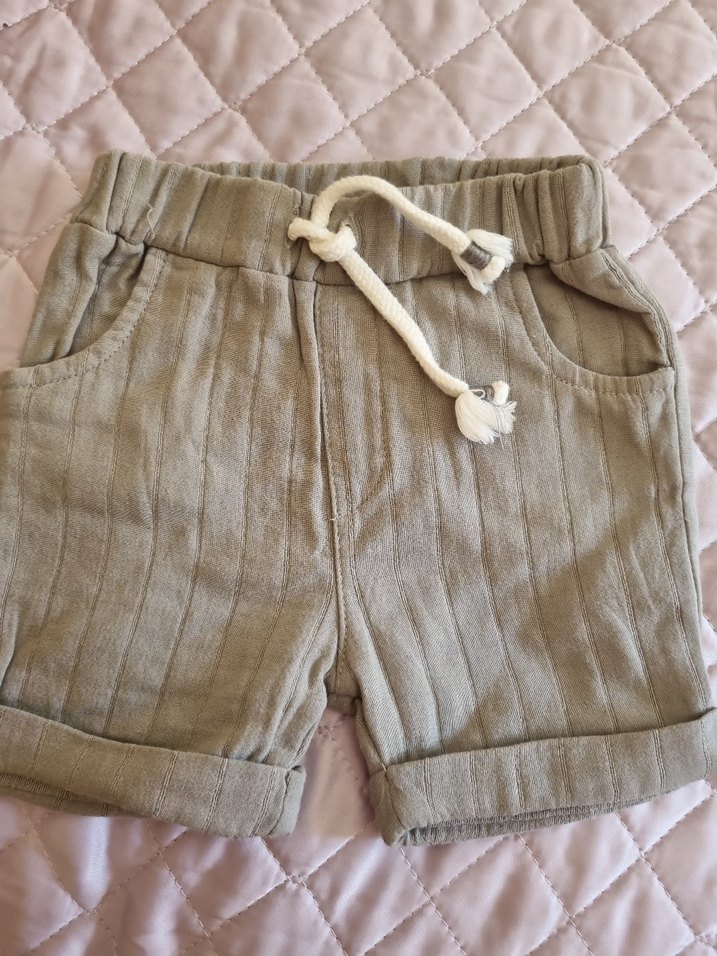 Bej Keten Erkek Çocuk Şort - Görsel 2