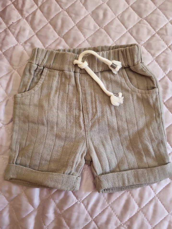 Bej Keten Erkek Çocuk Şort - Görsel 3