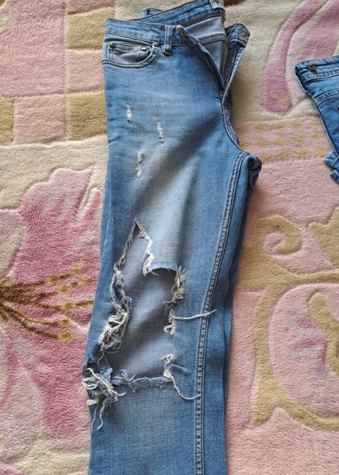 Yirtik jean - Görsel 2