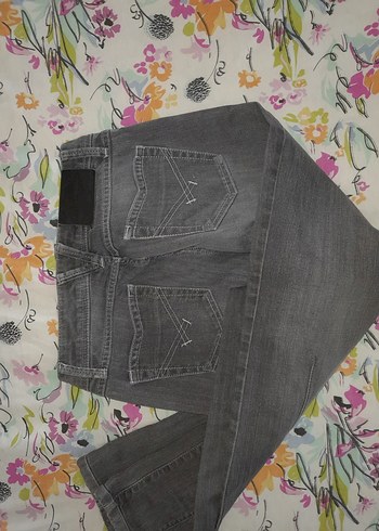 U.S Polo Assn. Gri Kadın kot pantolon dusuk bel