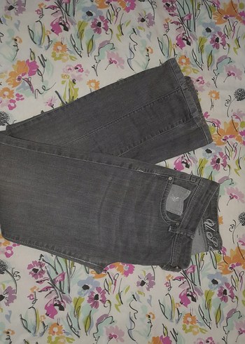 Gri Kadın kot pantolon dusuk bel
