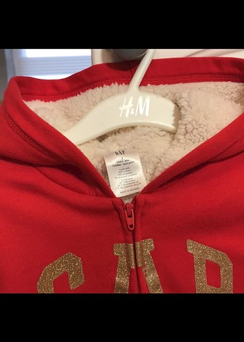 Kız Çocuk Kırmızı Fermuarlı Sweatshirt - Görsel 2