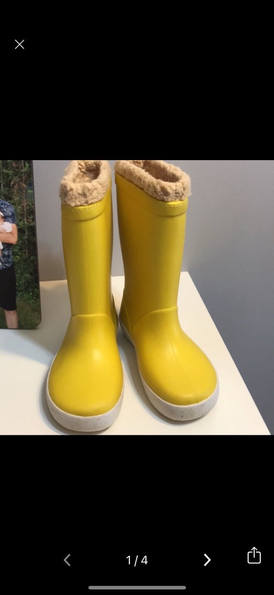 Kız Çocuk Sarı Lastik Botlar - Görsel 2