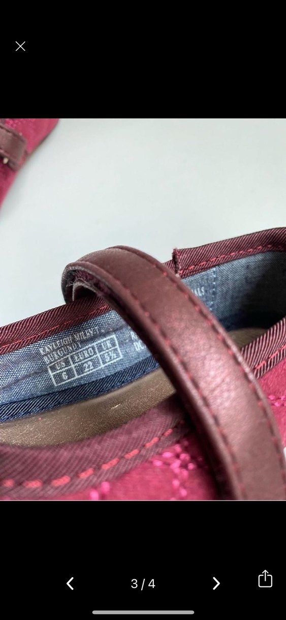 Bordo Nakışlı Tokalı Kız Babet - Görsel 3