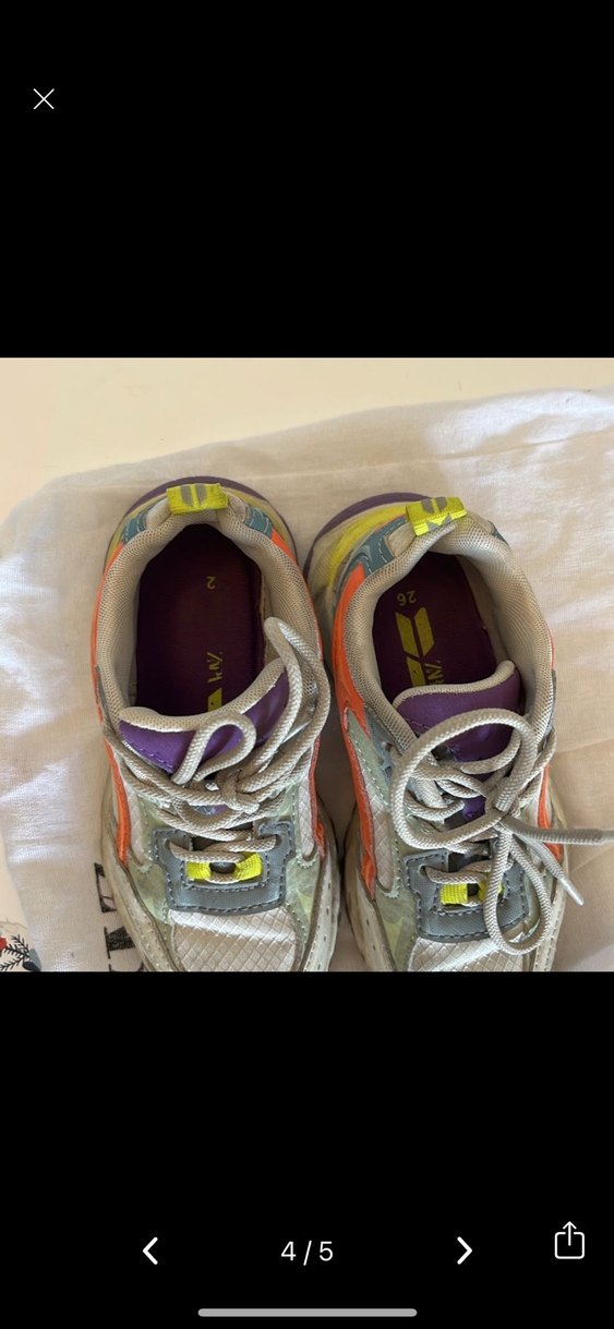 Kız Çocuk Çok Renkli Bağcıklı Spor Ayakkabı - Görsel 3