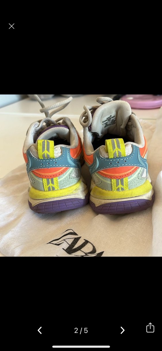 Kız Çocuk Çok Renkli Bağcıklı Spor Ayakkabı - Görsel 4