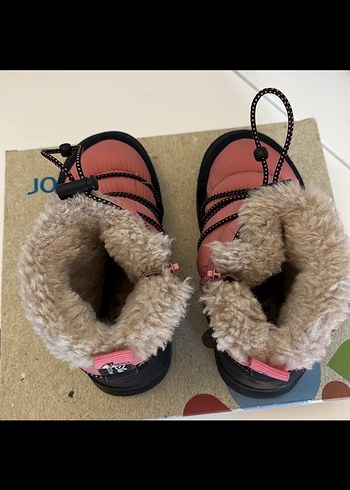 Kız Çocuk Pembe Kürklü Lastikli Bot - Görsel 5