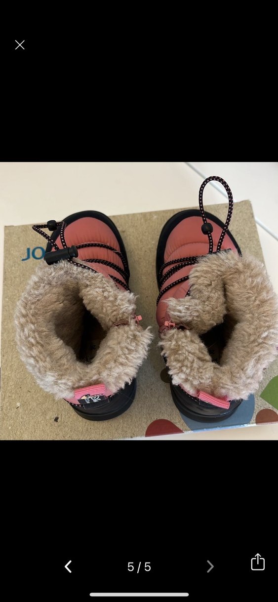 Kız Çocuk Pembe Kürklü Lastikli Bot - Görsel 5