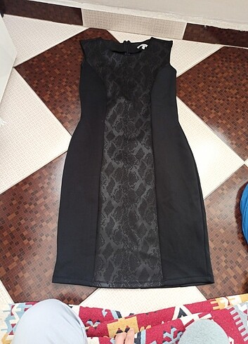 38 Beden siyah Renk Koton elbise 