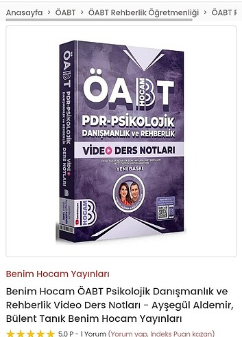 Benim hocam pdr konu anlatım kitabi