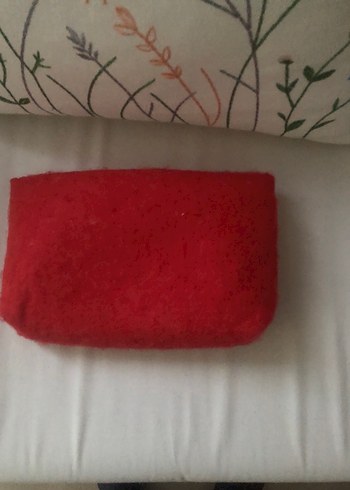 Nakışlı Kırmızı Kadın Clutch Çanta - Görsel 3