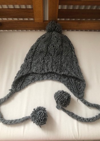 Gri Örgülü Bohem Kadın Bere - Görsel 2