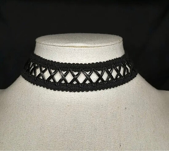 Beden siyah Renk Gothic goth choker kolye