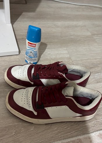 Bordo Kadın Spor Ayakkabı Wedge Topuklu