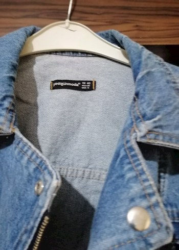 Düğmeli Mavi Kadın Denim Ceket