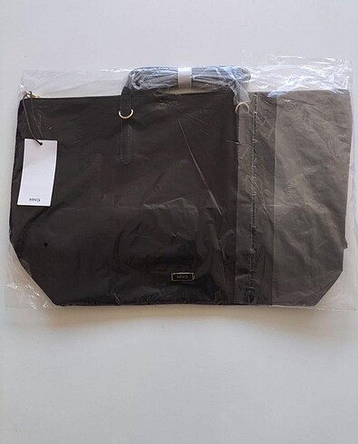  Beden siyah Renk Mango naylon shopper çanta