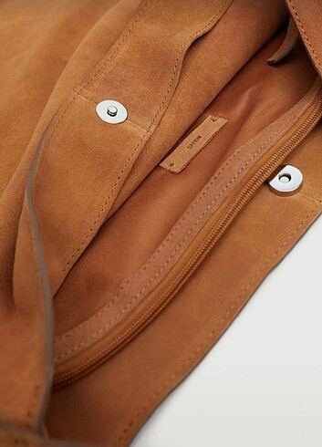 Mango Mango süet deri shopper çanta 