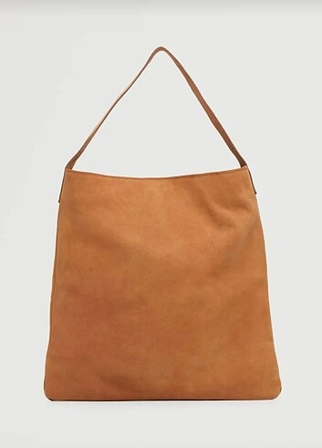  Beden Mango süet deri shopper çanta 
