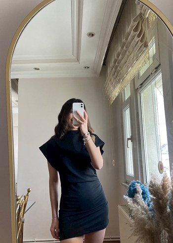 36 Beden Siyah Mini Elbise