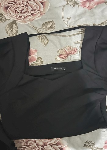 Siyah uzun kollu crop - Görsel 2