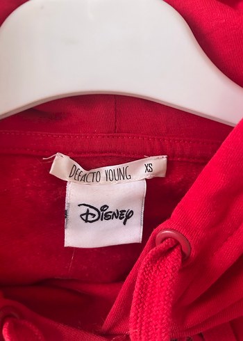 Kapüşonlu Kırmızı Baskılı Kadın Sweatshirt - Görsel 4