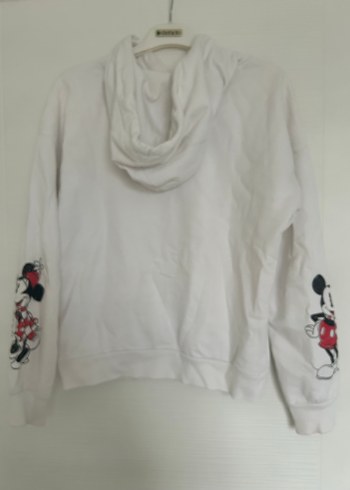 Baskılı Beyaz Sweatshirt - Görsel 2