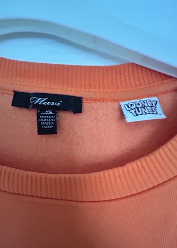 Turuncu Baskılı Kız Sweatshirt - Görsel 2