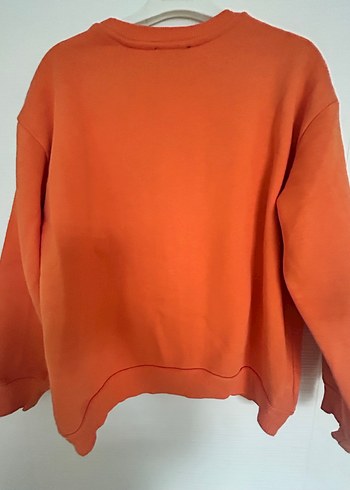 Turuncu Baskılı Kız Sweatshirt - Görsel 3