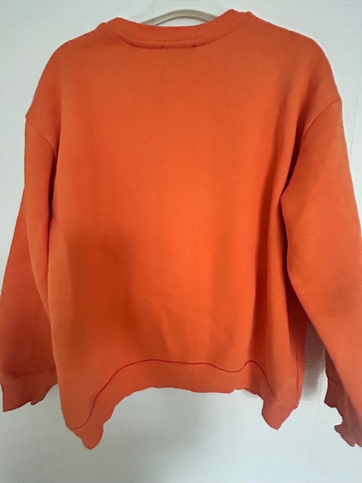 Turuncu Baskılı Kız Sweatshirt - Görsel 3