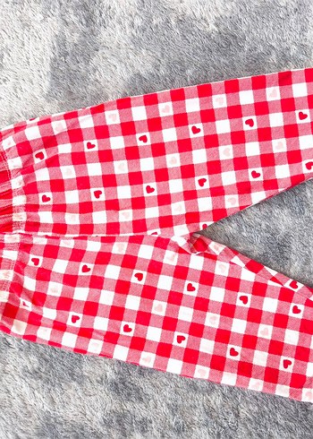 6-9 Ay Beden kırmızı Renk Kız Bebek Pijama takımı
