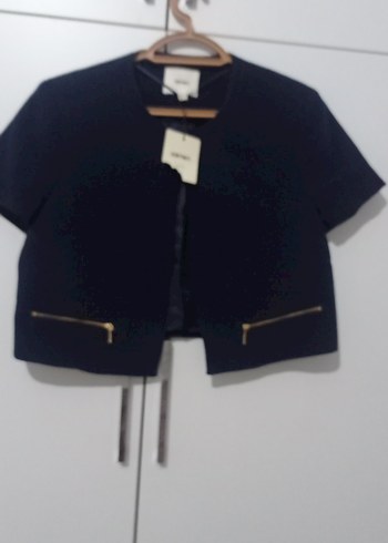 Koton Kısa Kısa kollu lacivert Kadın Blazer ceket