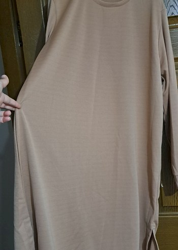 Bej Kadın Uzun Kollu Rahat Tunik - Görsel 4