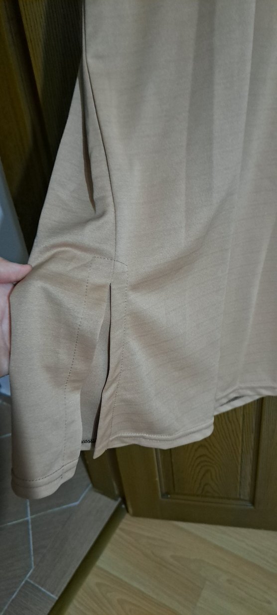 Bej Kadın Uzun Kollu Rahat Tunik - Görsel 2