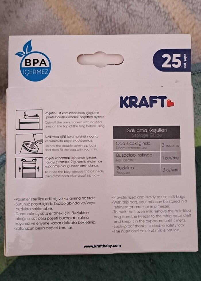 Süt saklama poşeti  - Görsel 3