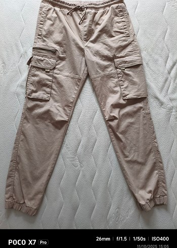 DeFacto Bej 34-32 lastik paçalı Pantolon