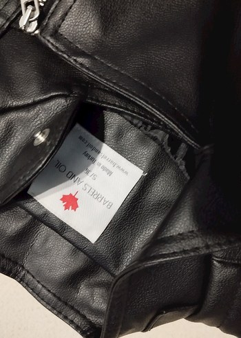 Siyah Deri Biker Ceket - Görsel 3