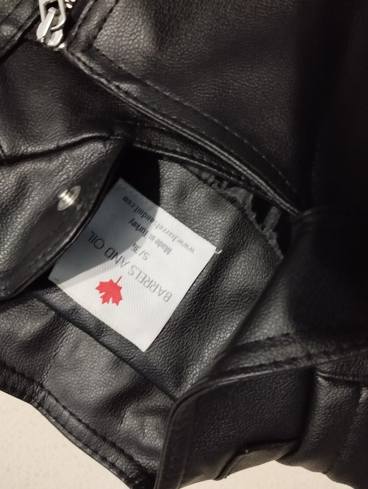 Siyah Deri Biker Ceket - Görsel 3