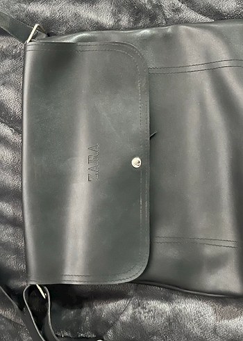 Siyah Deri Kadın Biker Çanta - Görsel 2