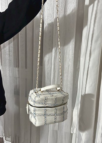 Bohem Beyaz Yılan Desenli Kadın Çanta - Görsel 3