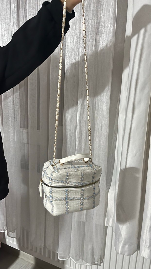 Bohem Beyaz Yılan Desenli Kadın Çanta - Görsel 3