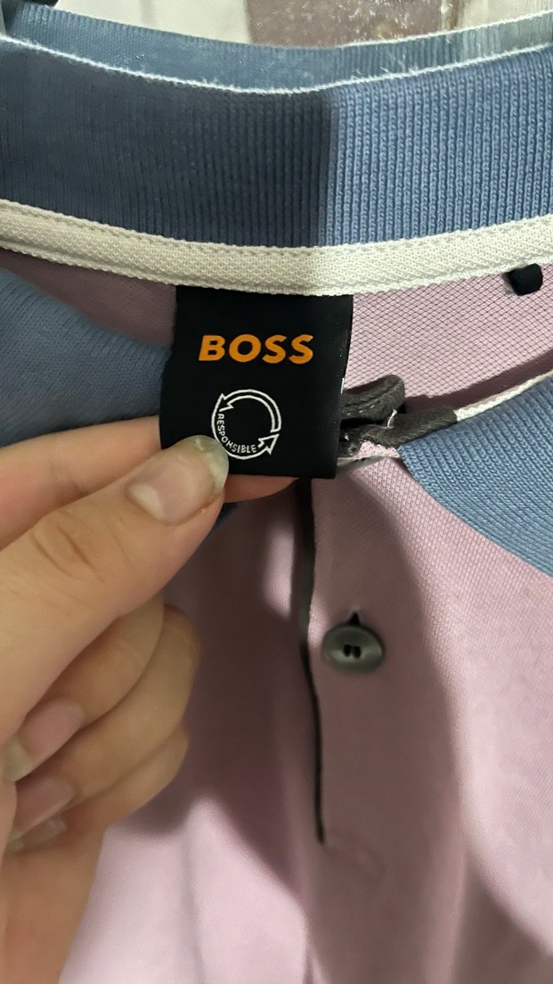 Hugo Boss Mor Düğmeli Polo Yaka Tişört - Görsel 5