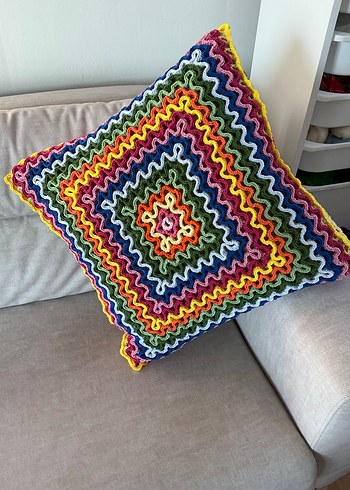 Renkli Bohem Desenli Dekoratif Yastık - Görsel 2