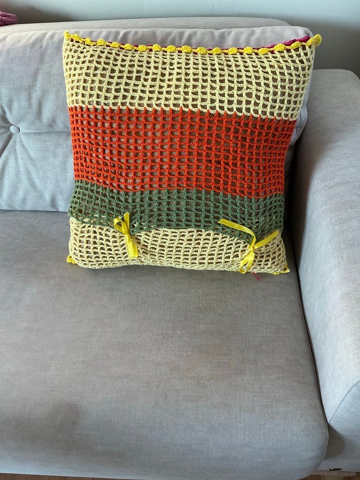 Renkli Bohem Desenli Dekoratif Yastık - Görsel 3