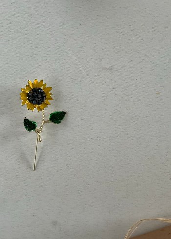 Payetli Yeşil Nakışlı Kadın Broş - Görsel 6